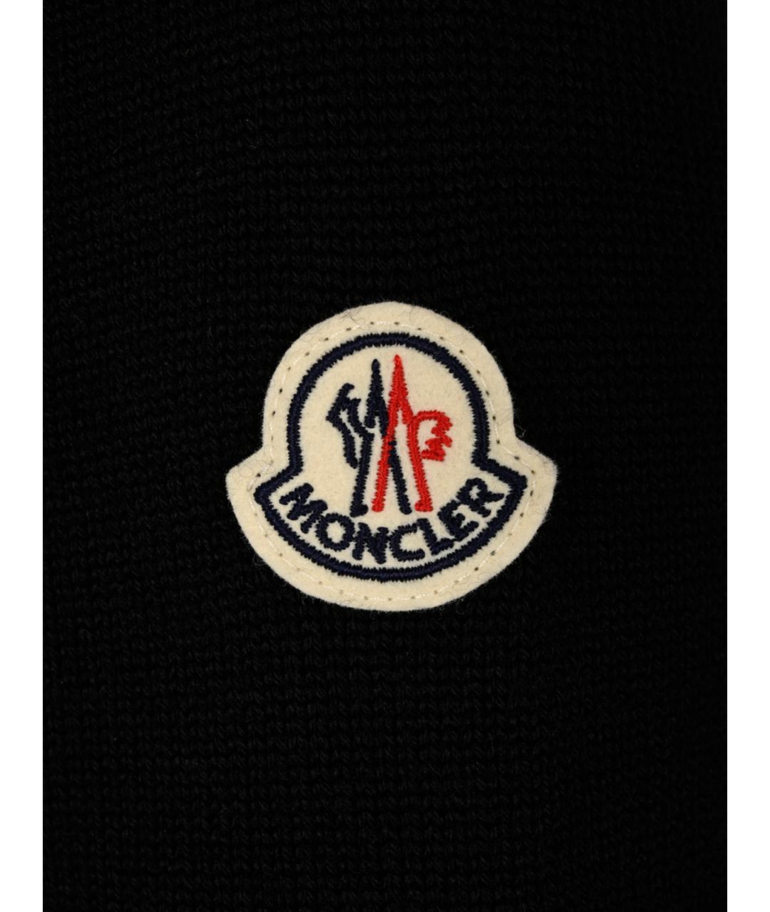 MONCLER Черный шерстяной кардиган, фото 5