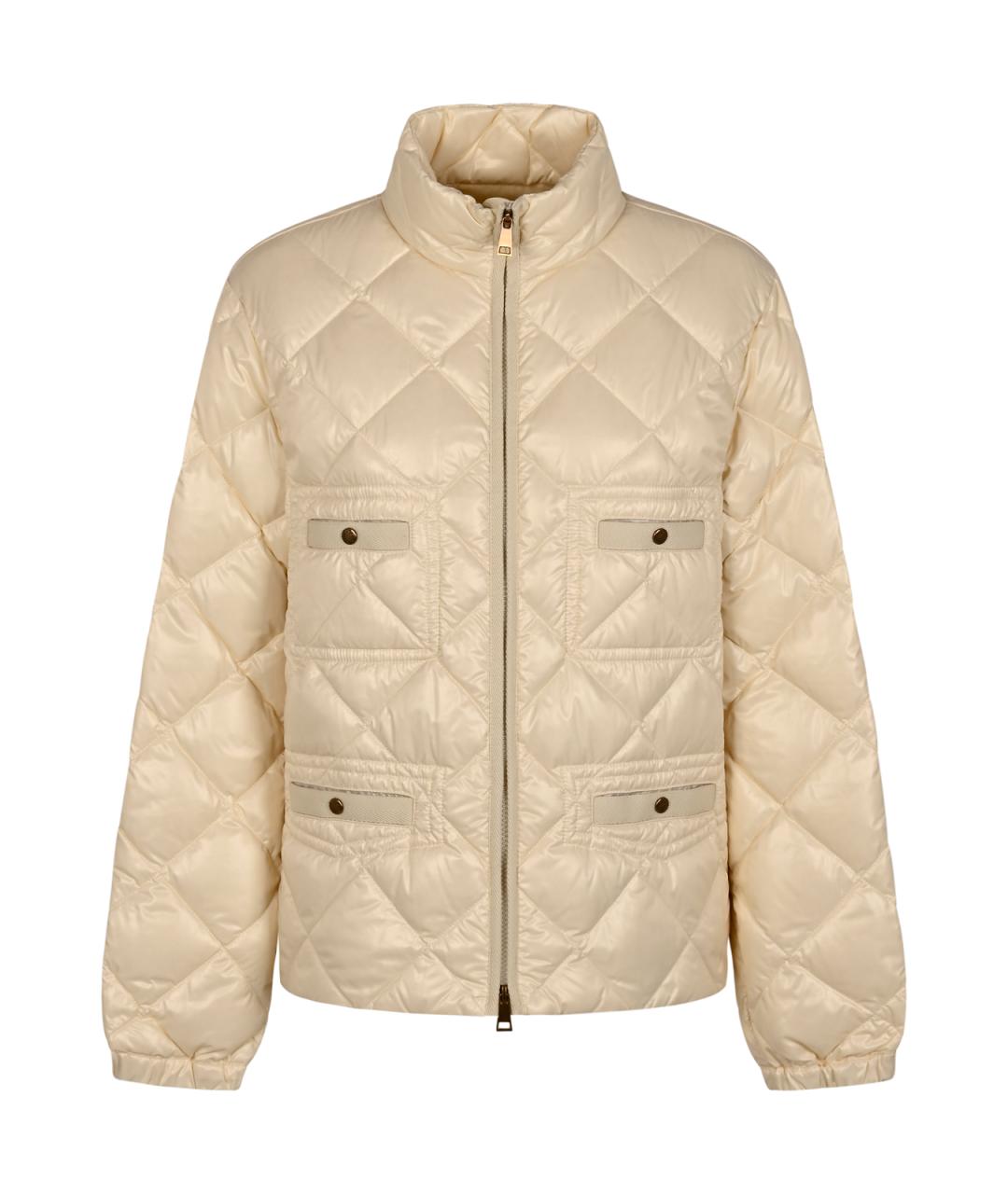 MONCLER Бежевая синтетическая куртка, фото 1