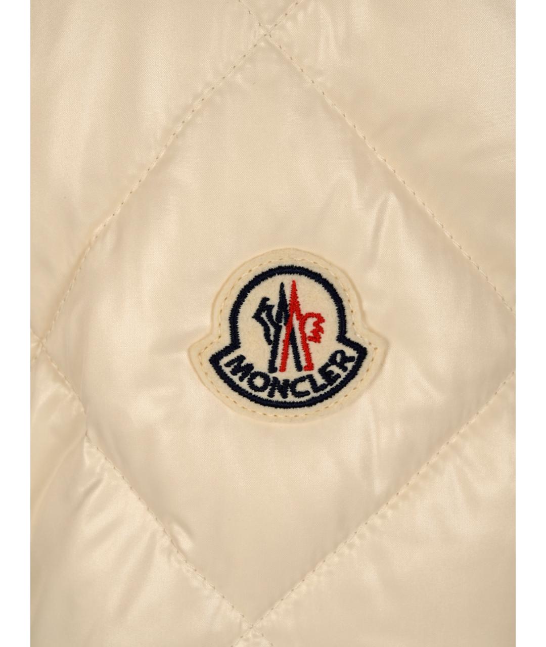 MONCLER Бежевая синтетическая куртка, фото 6