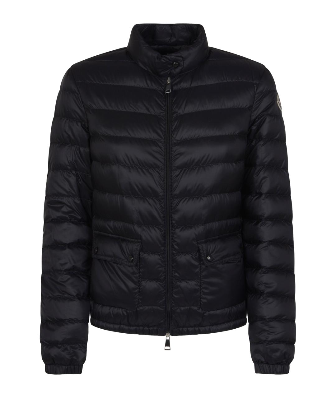 MONCLER Черный синтетический пуховик, фото 1