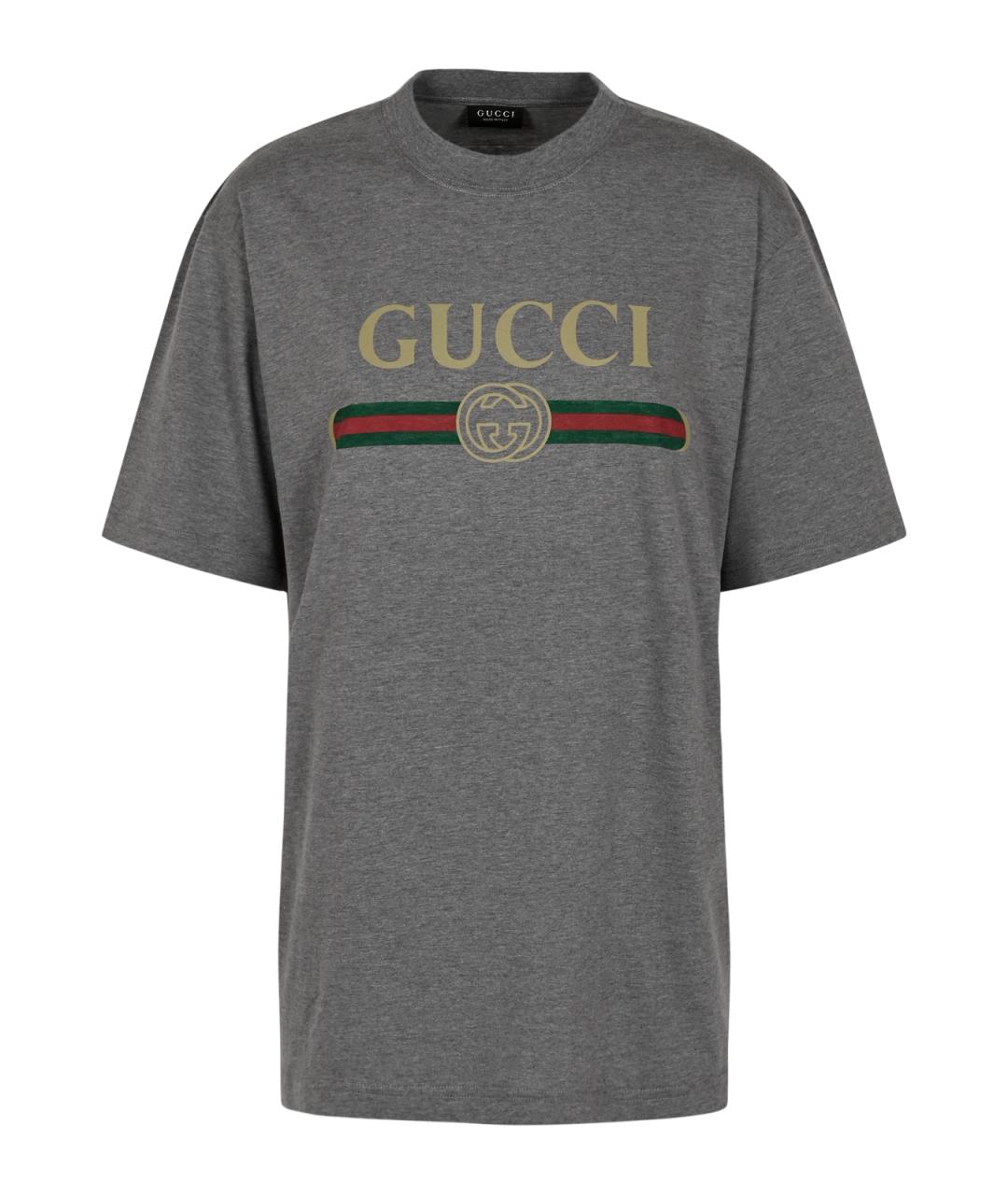 GUCCI Серая хлопковая рубашка, фото 1