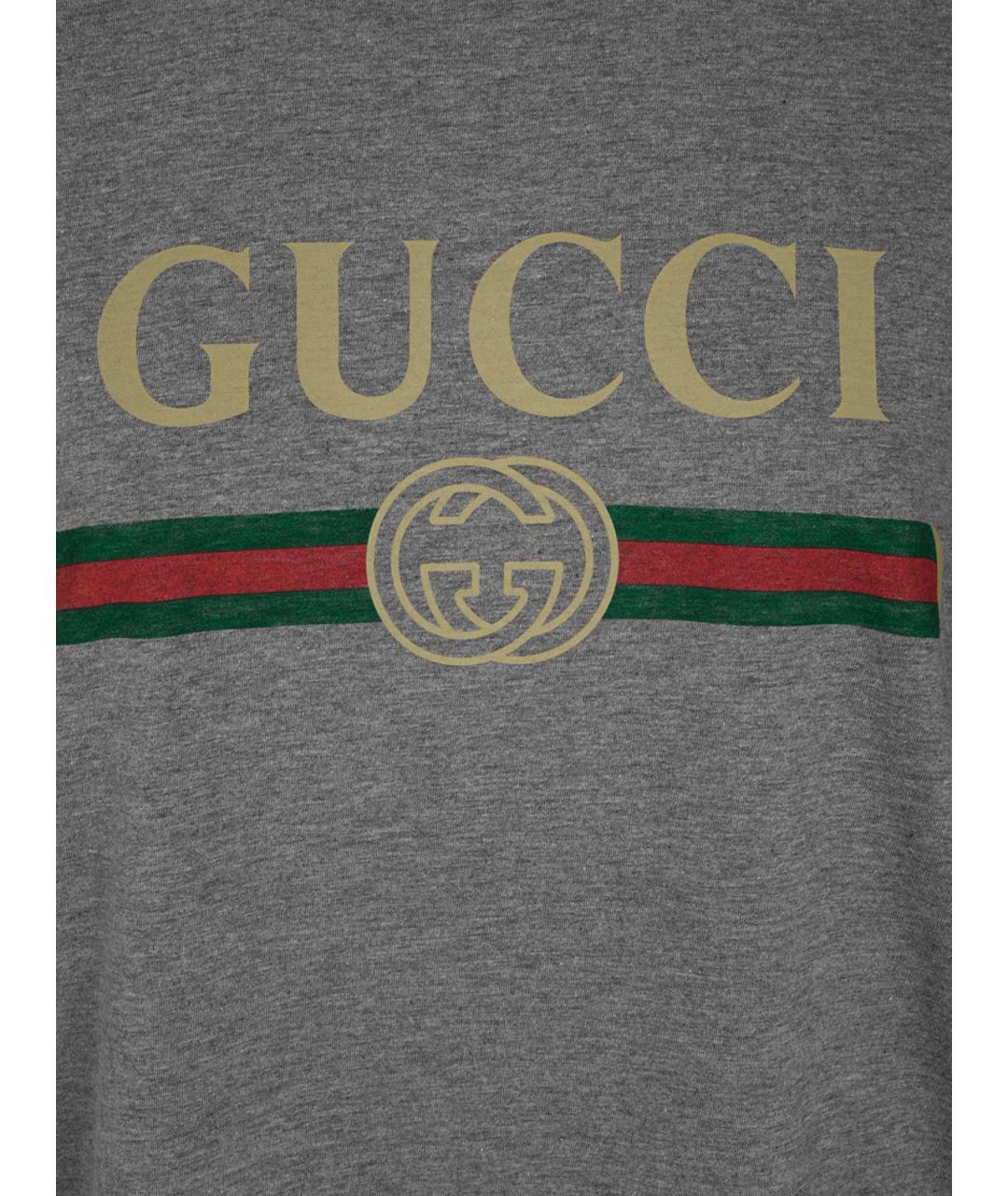 GUCCI Серая хлопковая рубашка, фото 3