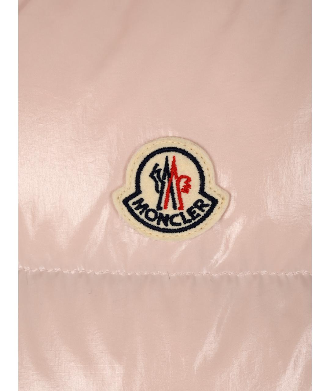 MONCLER Розовый синтетический жилет, фото 6