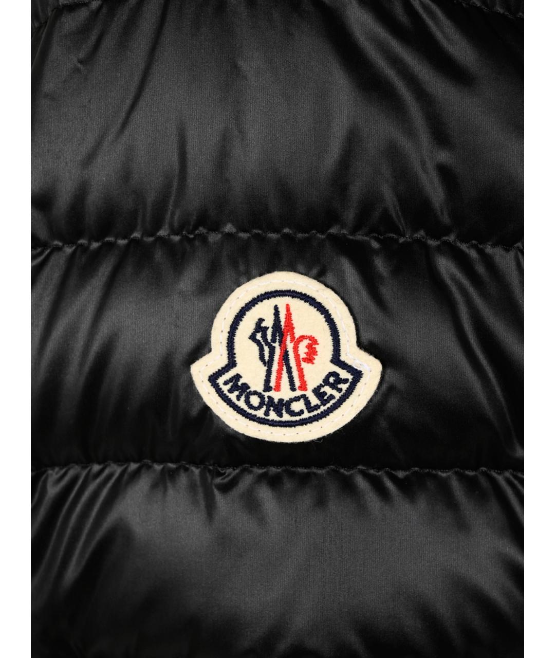 MONCLER Черный синтетический пуховик, фото 6