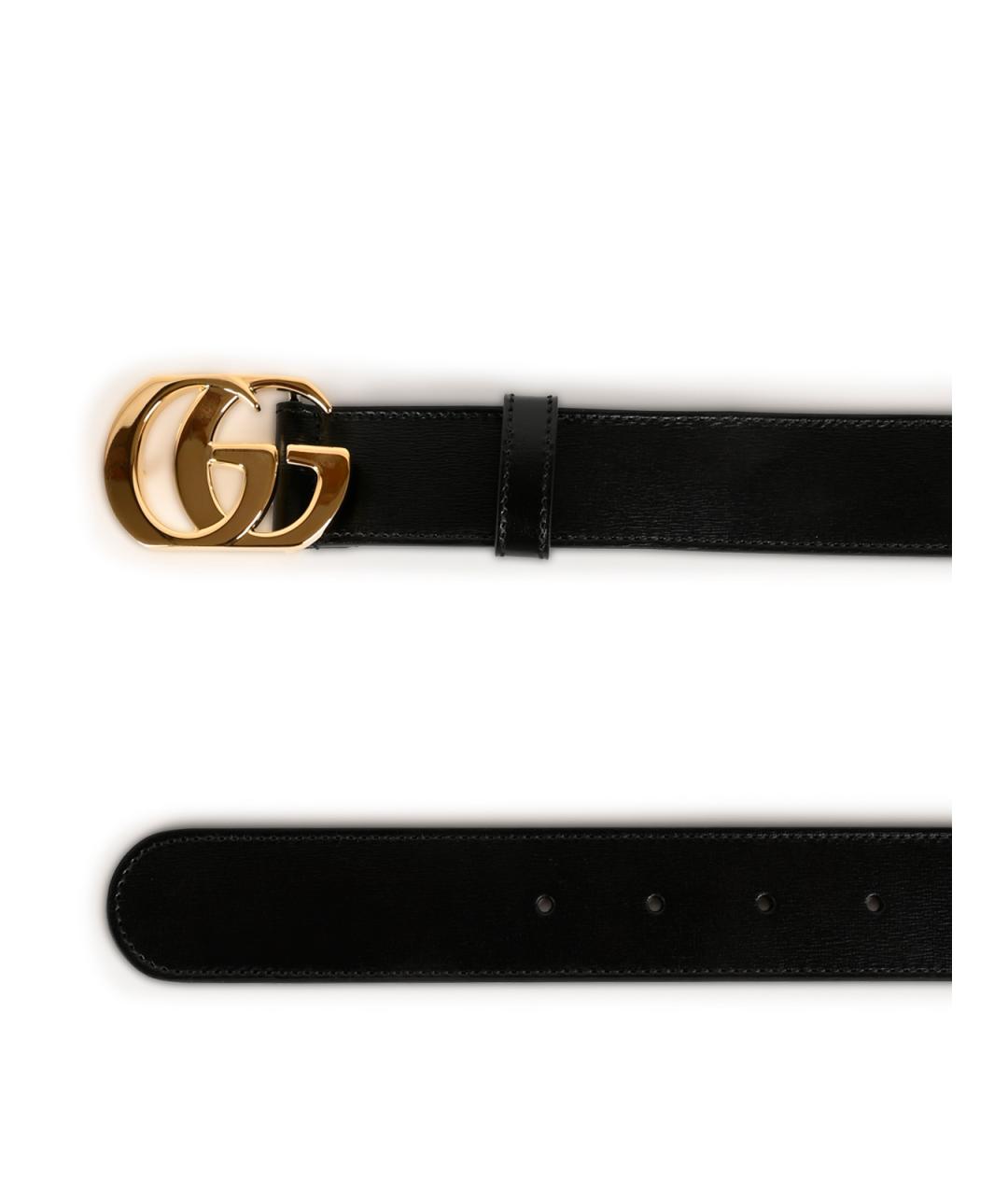 GUCCI Черный кожаный ремень, фото 2