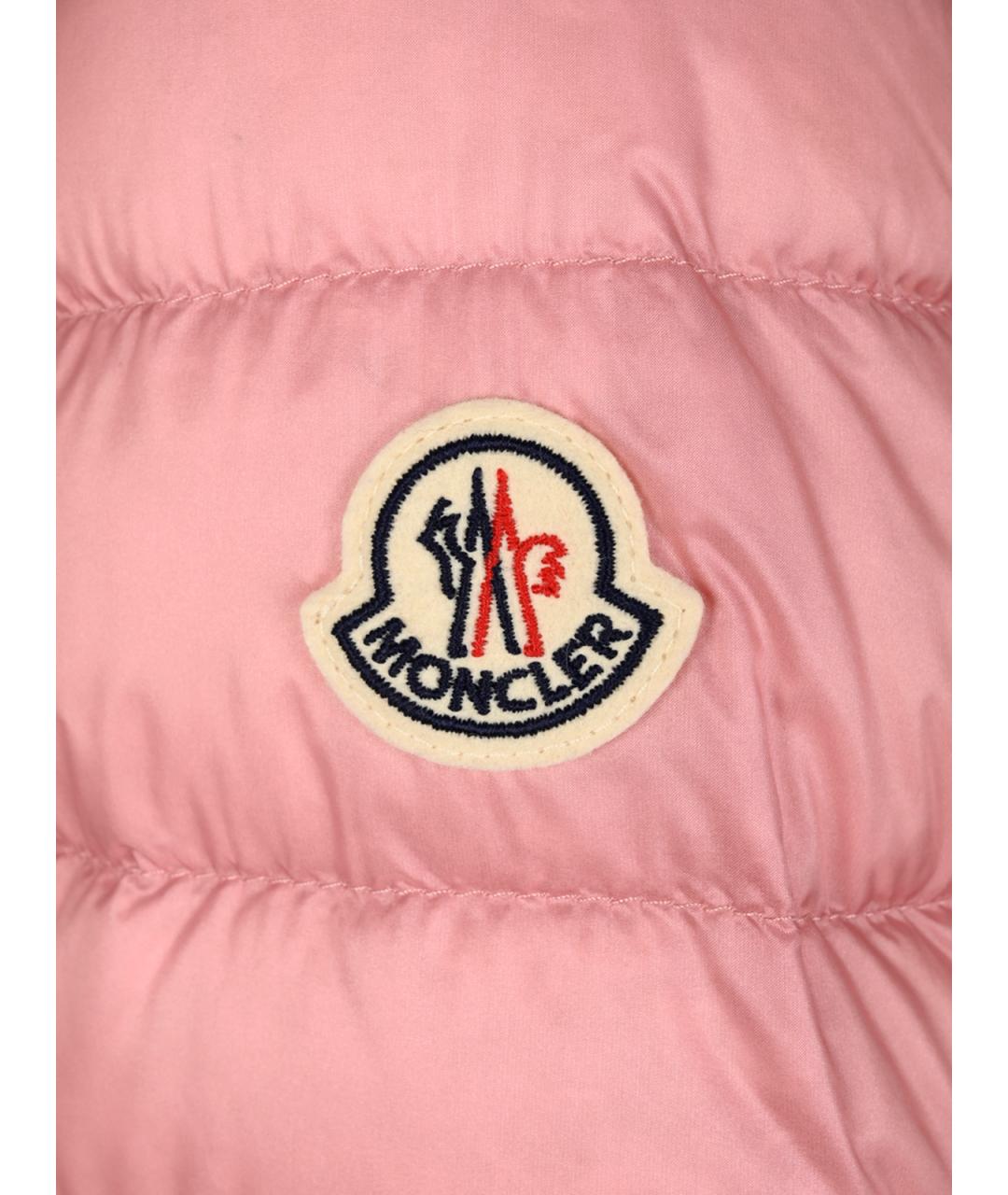 MONCLER Розовая полиамидовая куртка, фото 3