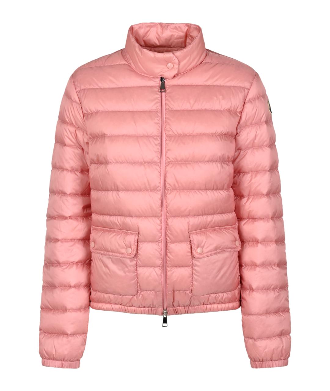 MONCLER Розовая полиамидовая куртка, фото 1