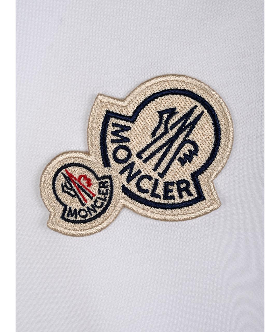 MONCLER Белая хлопковая футболка, фото 3