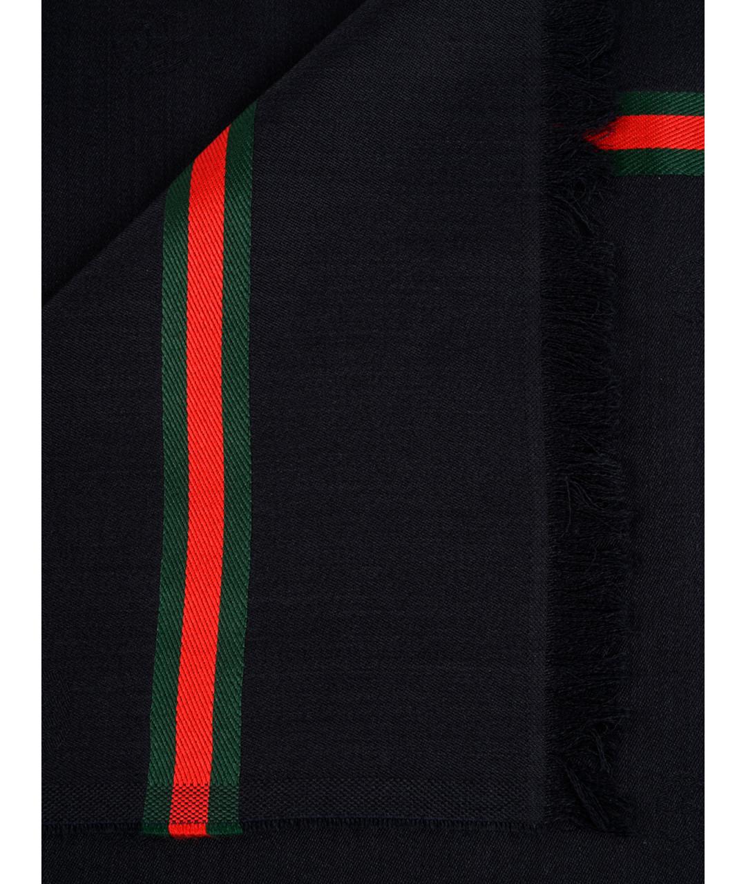 GUCCI Синий шерстяной шарф, фото 2