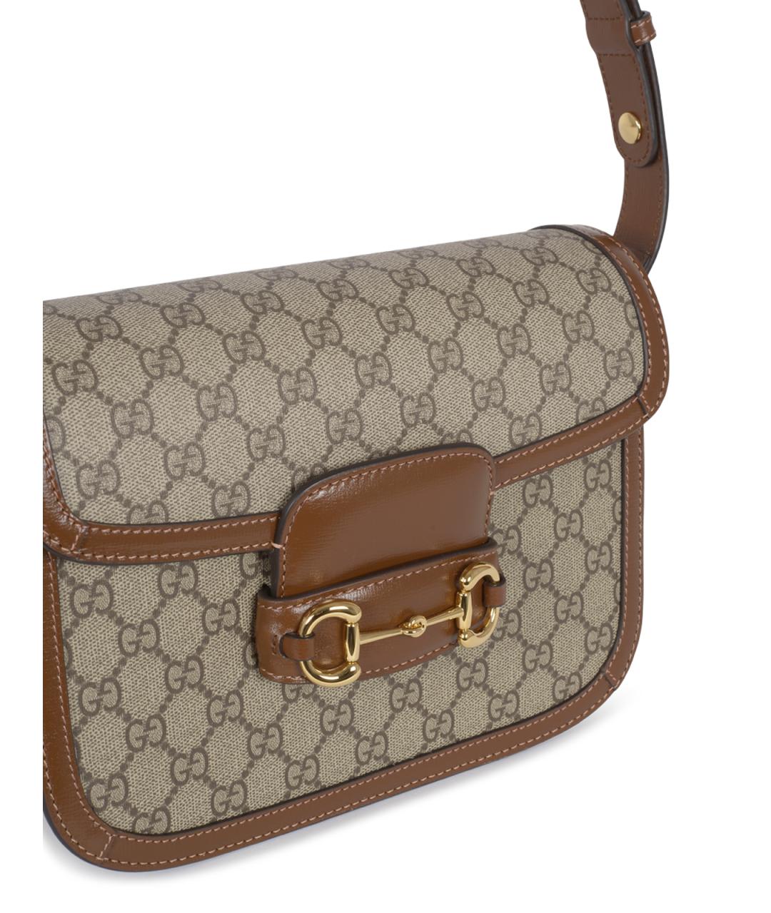 GUCCI Бежевая тканевая сумка через плечо, фото 4