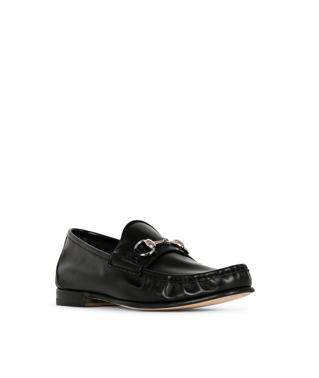 GUCCI Черные кожаные лоферы, фото 4
