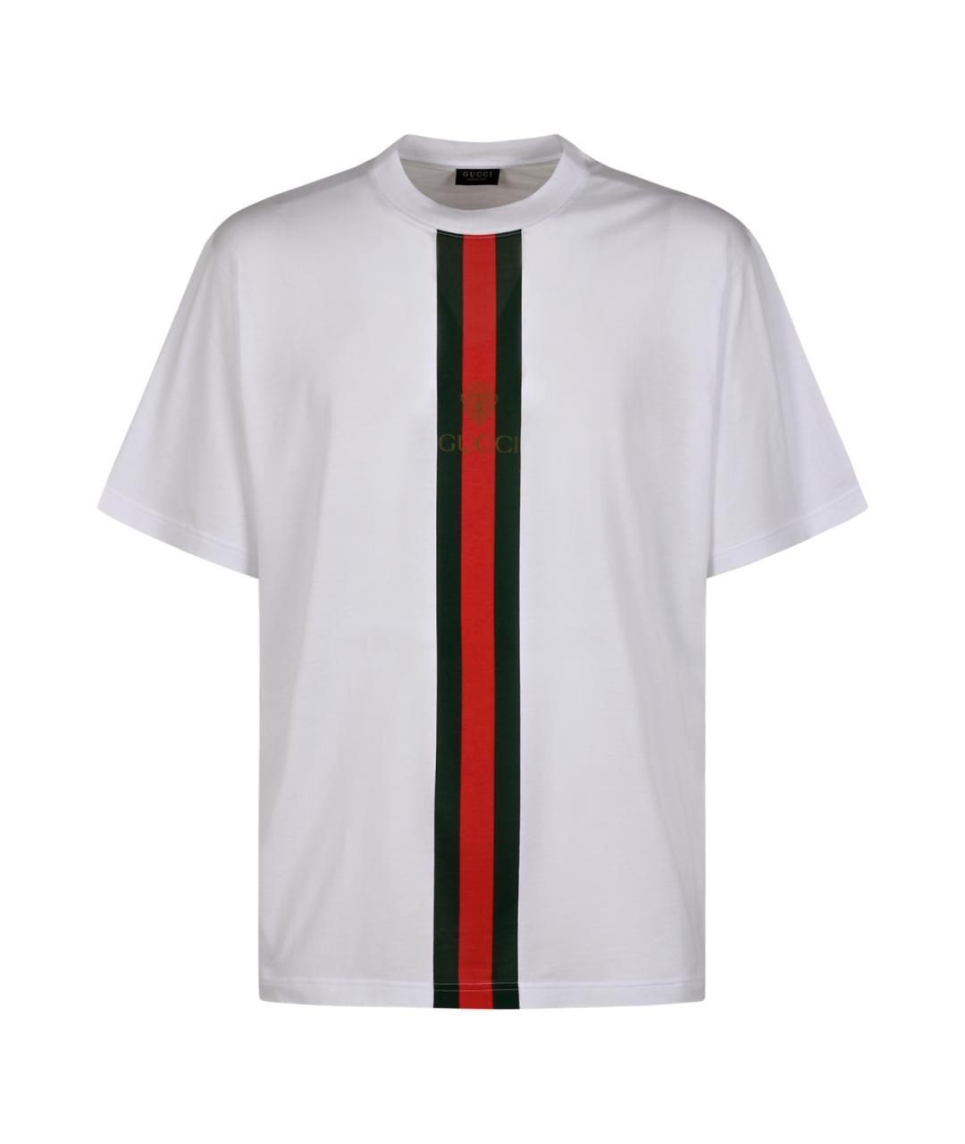 GUCCI Белая хлопковая футболка, фото 1