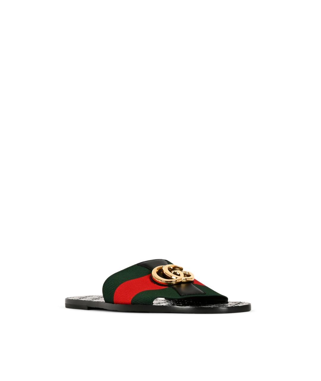 GUCCI Мульти текстильные шлепанцы, фото 4