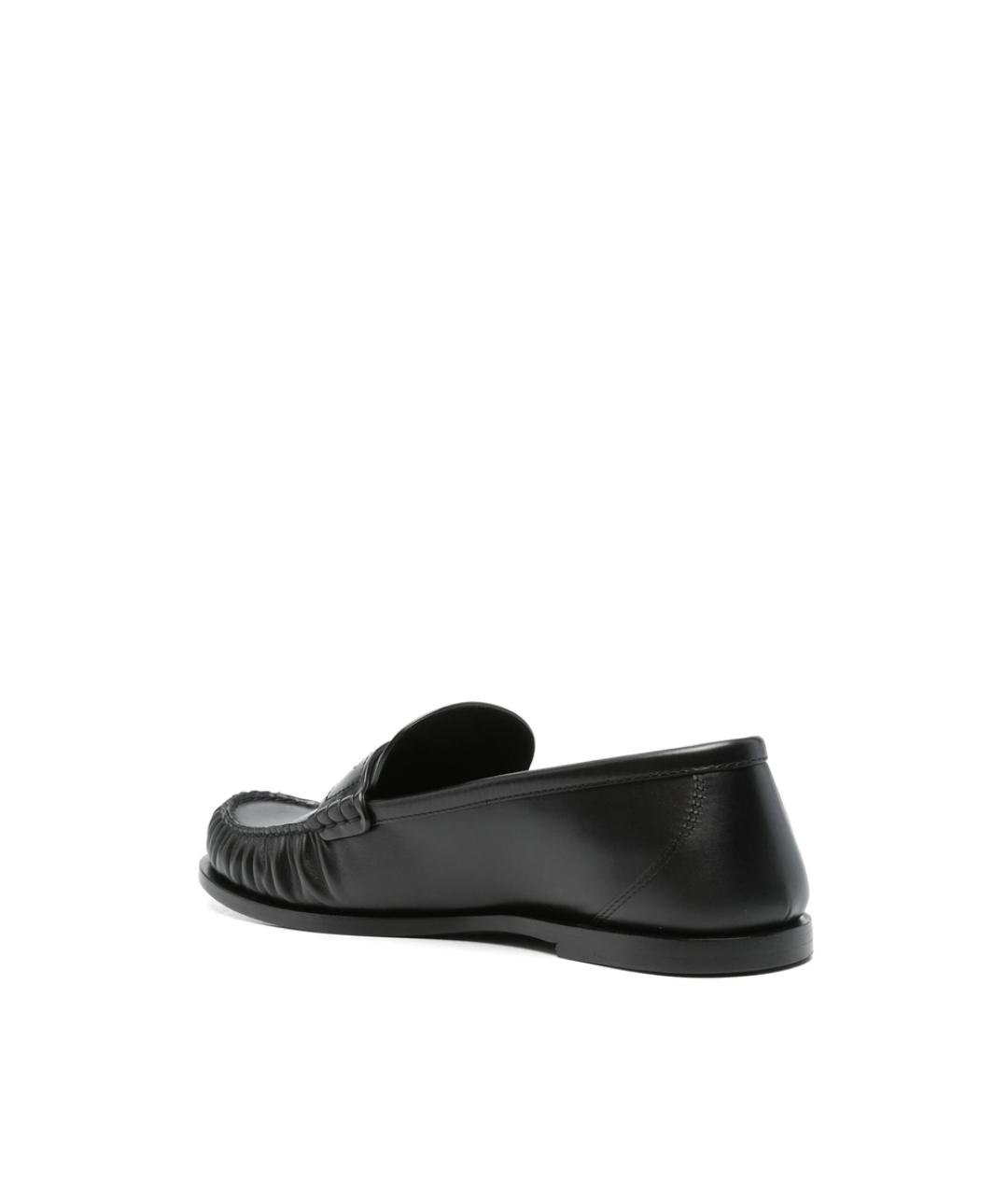 SAINT LAURENT Черные кожаные лоферы, фото 3
