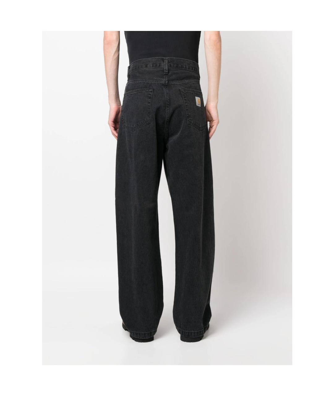 CARHARTT Черные хлопковые прямые джинсы, фото 2