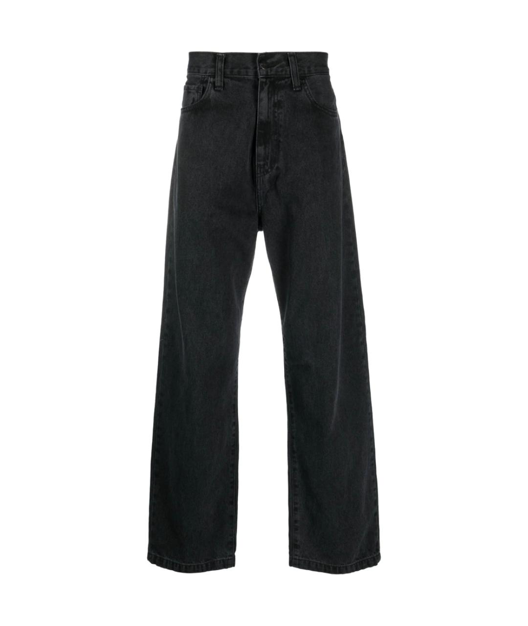 CARHARTT Черные хлопковые прямые джинсы, фото 1