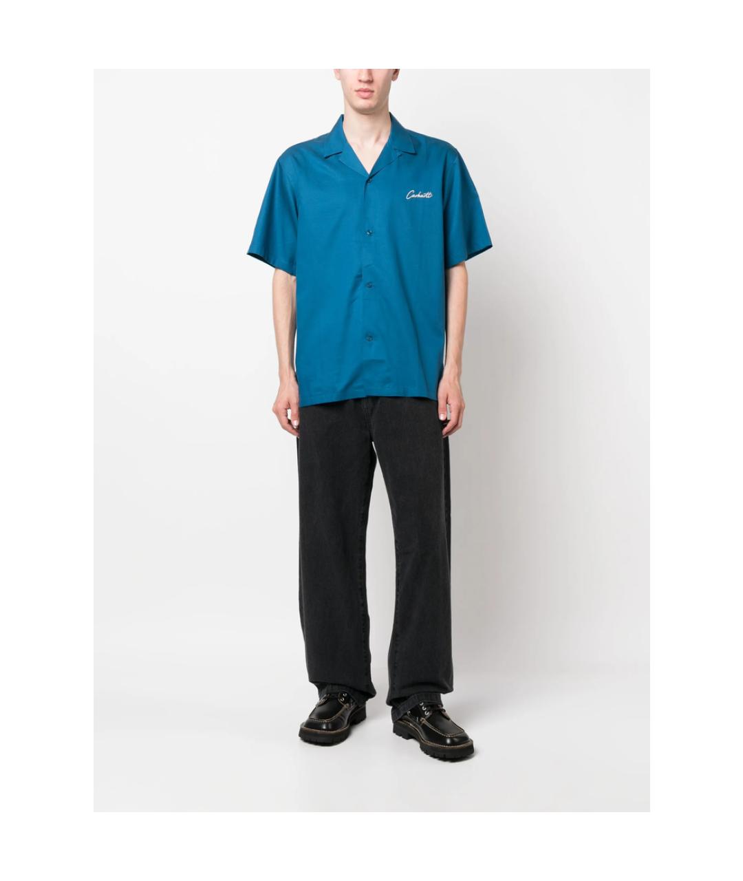 CARHARTT Черные хлопковые прямые джинсы, фото 4