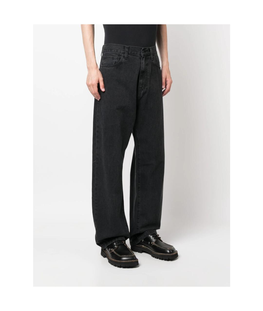 CARHARTT Черные хлопковые прямые джинсы, фото 3