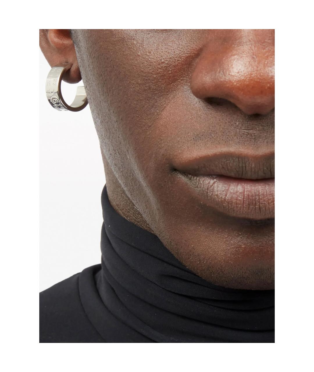 MM6 MAISON MARGIELA Серебряные металлические серьги, фото 4