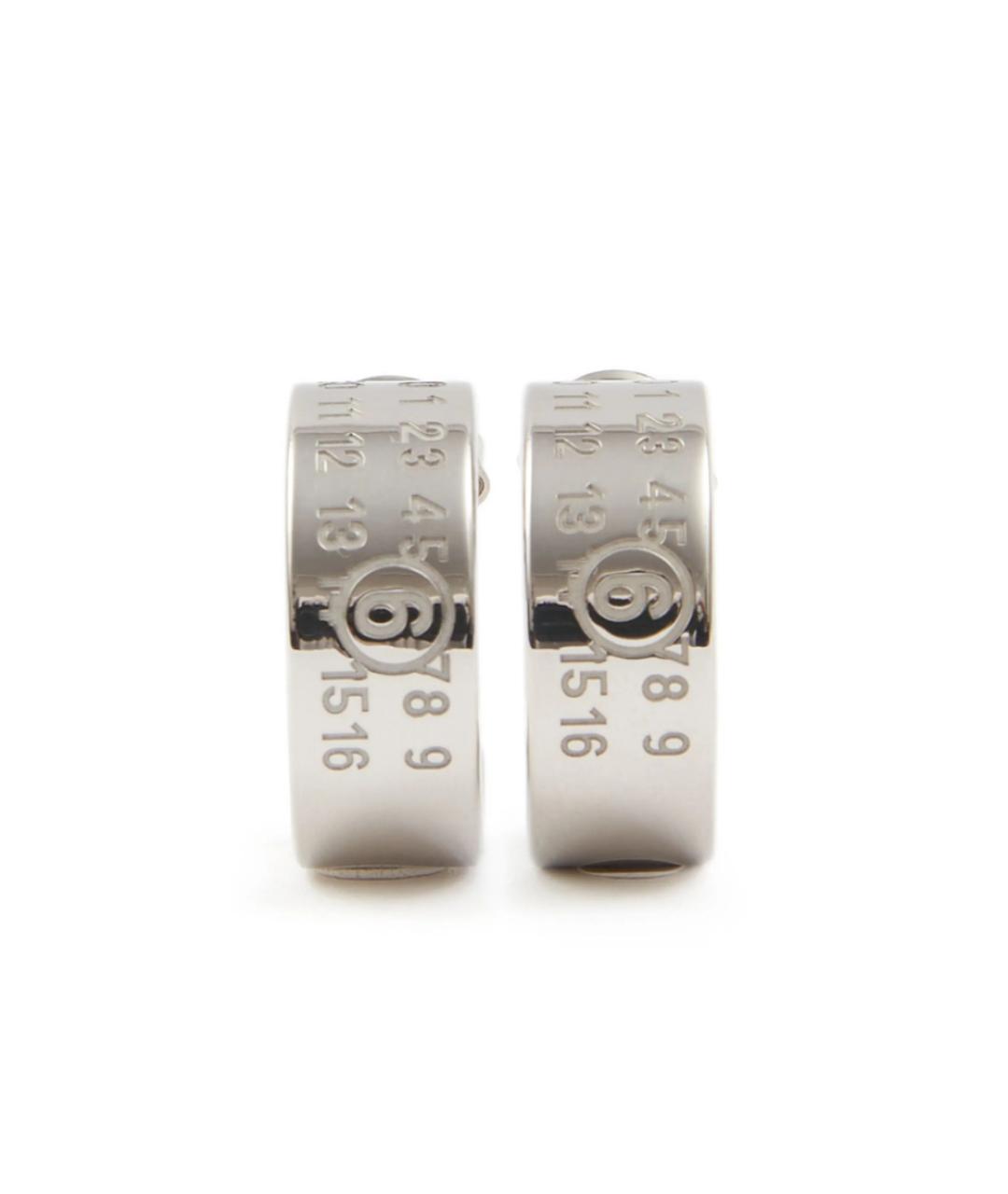 MM6 MAISON MARGIELA Серебряные металлические серьги, фото 1