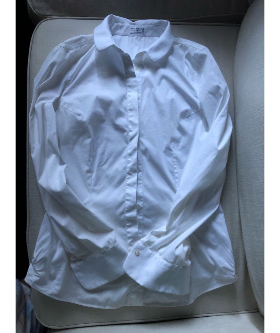 BRUNELLO CUCINELLI Белая хлопковая рубашка, фото 5
