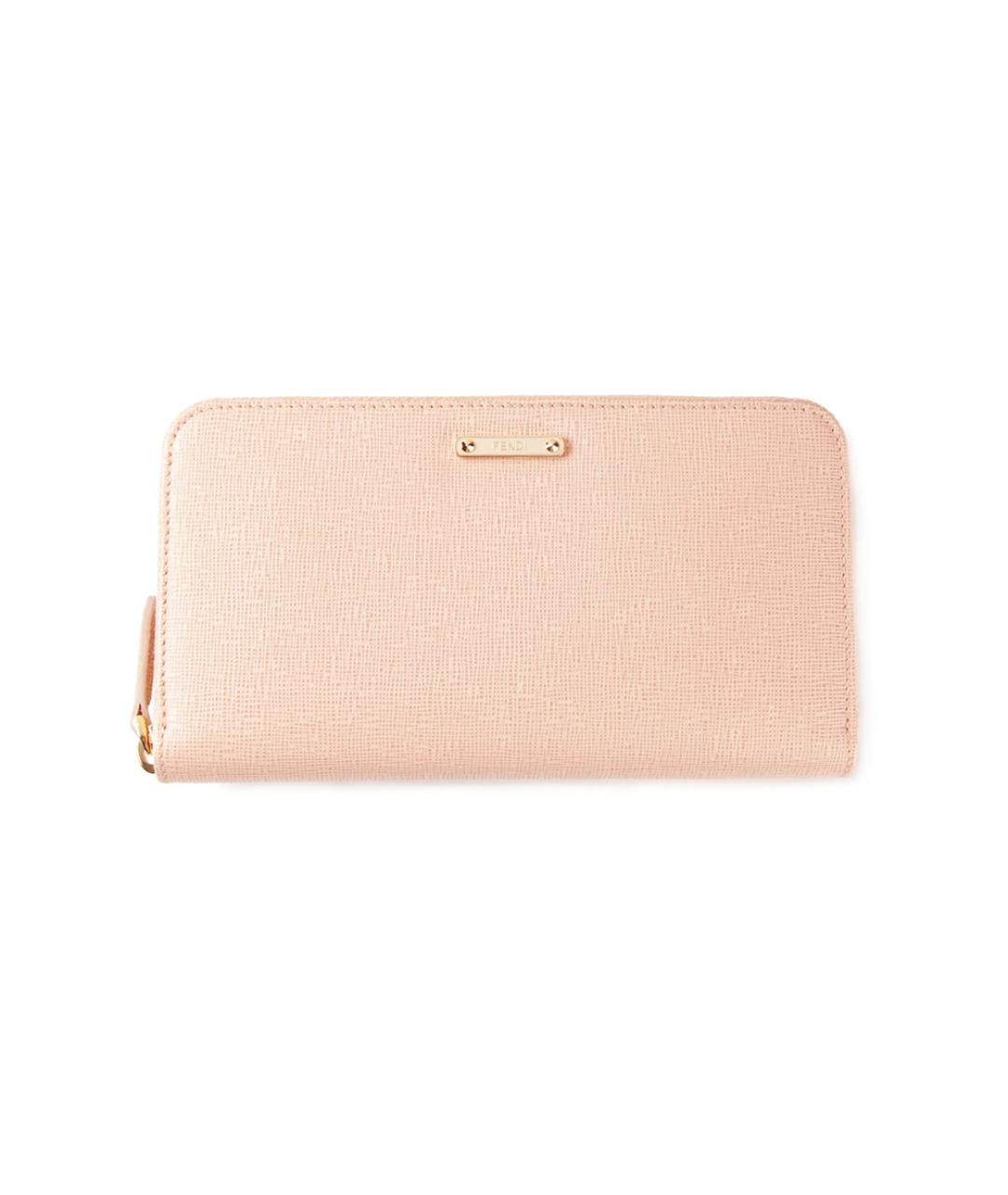 FENDI Розовый кожаный кошелек, фото 1
