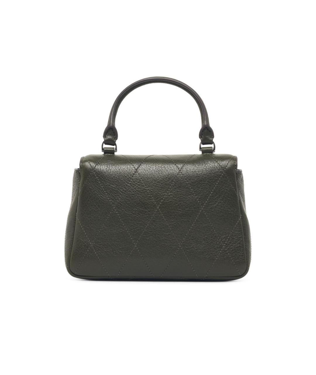 TORY BURCH Зеленая кожаная сумка с короткими ручками, фото 3