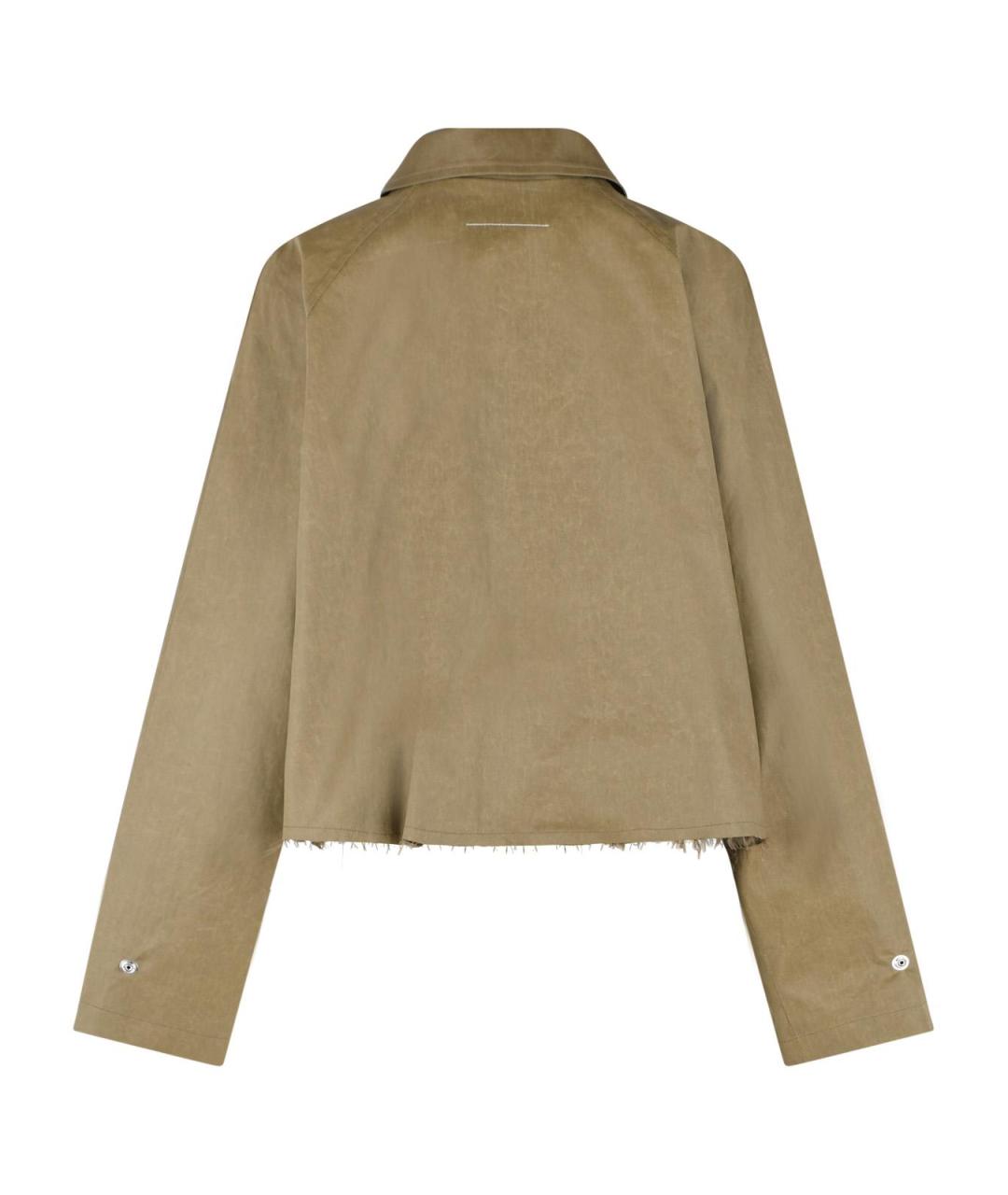 MM6 MAISON MARGIELA Зеленая хлопковая куртка, фото 3