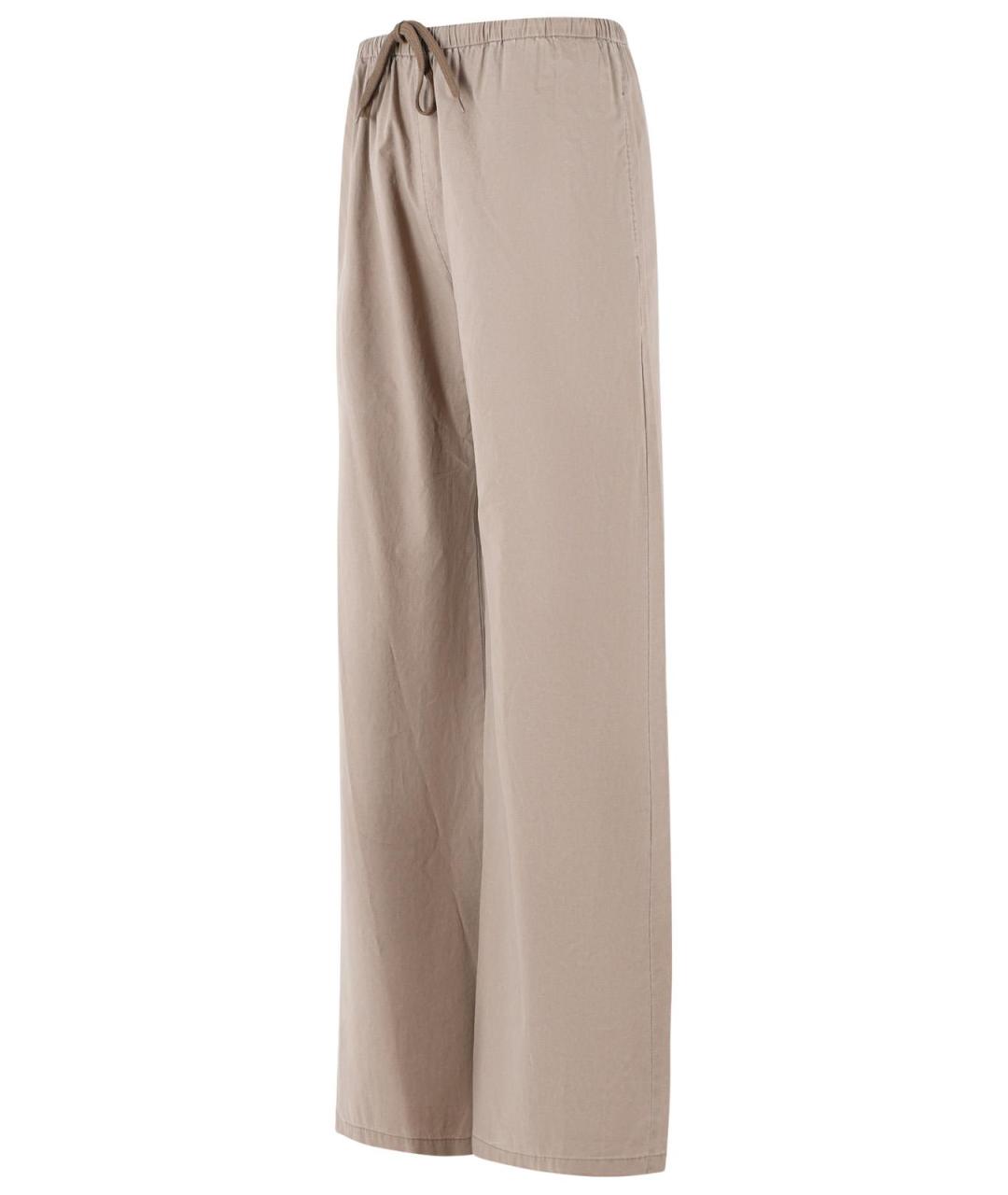 MM6 MAISON MARGIELA Бежевые хлопковые повседневные брюки, фото 2