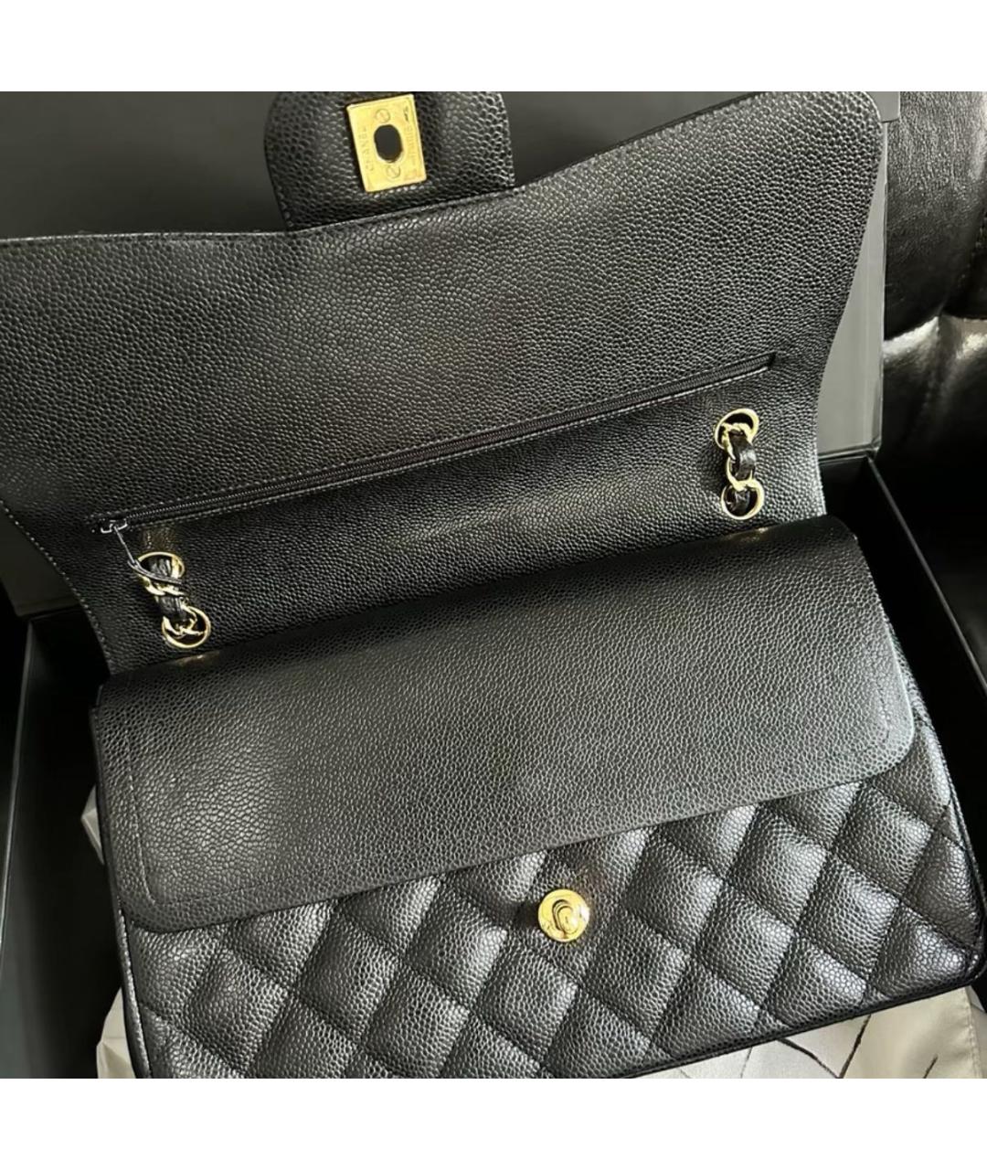 CHANEL Черная кожаная сумка через плечо, фото 4