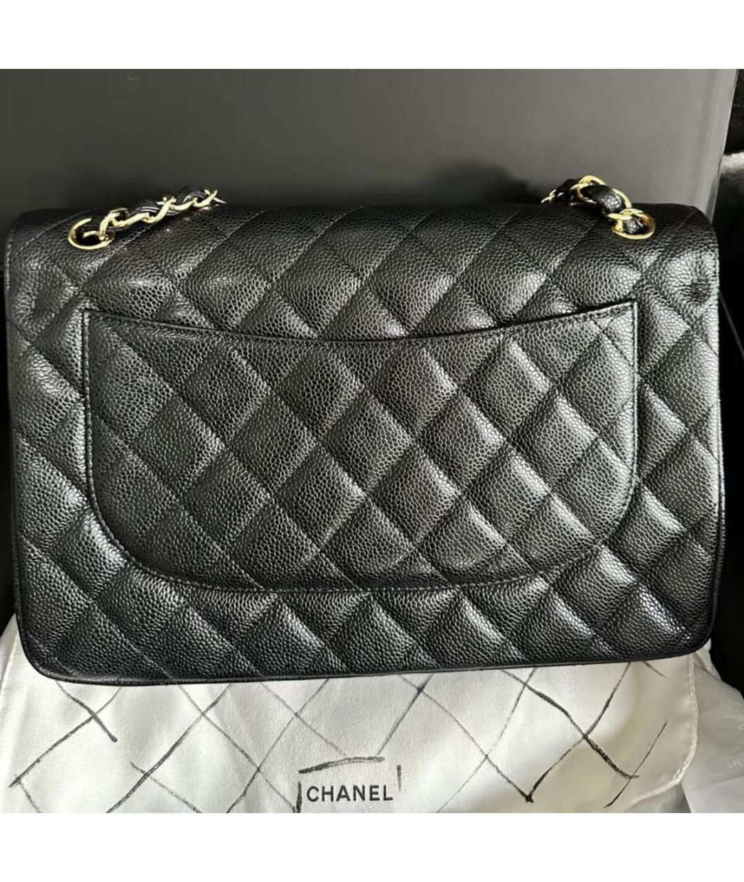 CHANEL Черная кожаная сумка через плечо, фото 3