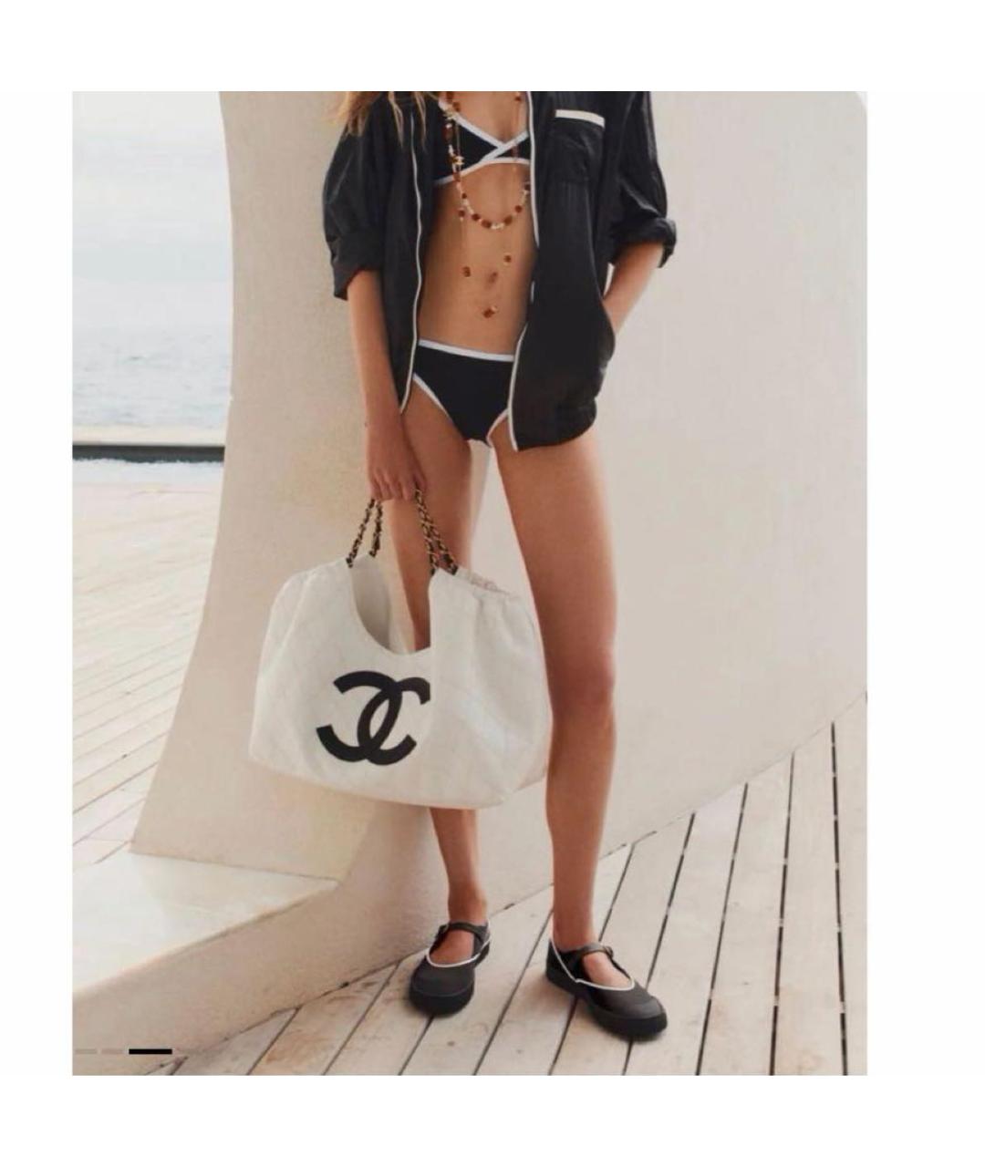 CHANEL Черные неопреновые балетки, фото 5