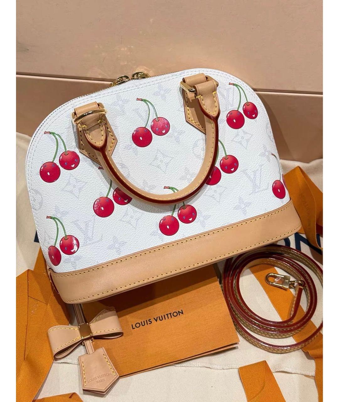 LOUIS VUITTON Бежевая канва сумка с короткими ручками, фото 4