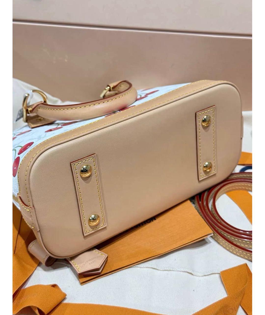 LOUIS VUITTON Бежевая канва сумка с короткими ручками, фото 6