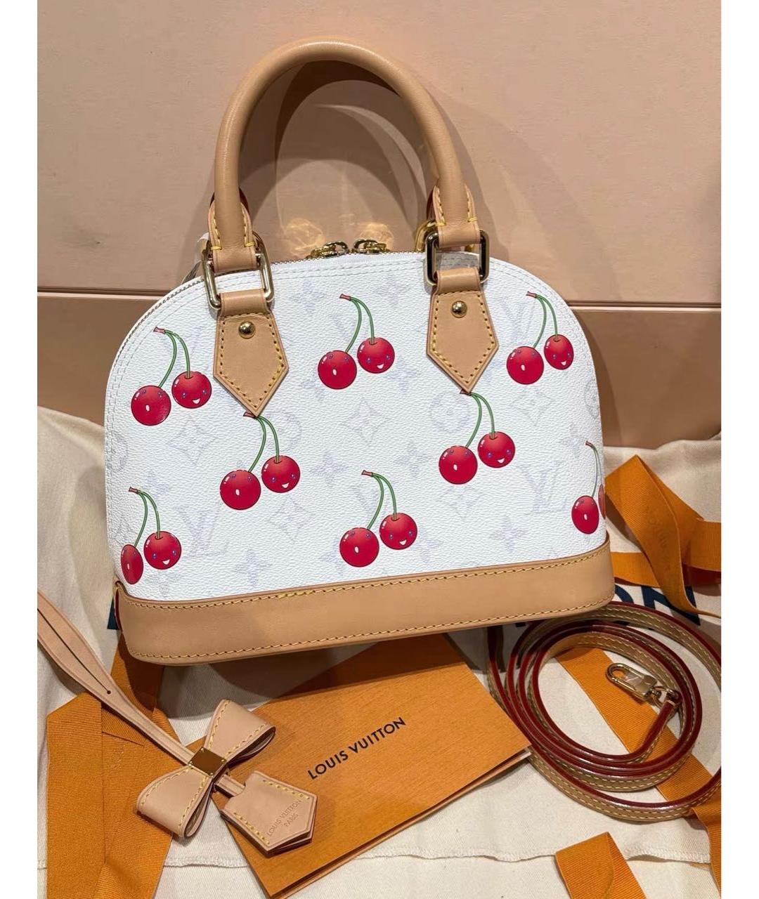 LOUIS VUITTON Бежевая канва сумка с короткими ручками, фото 2