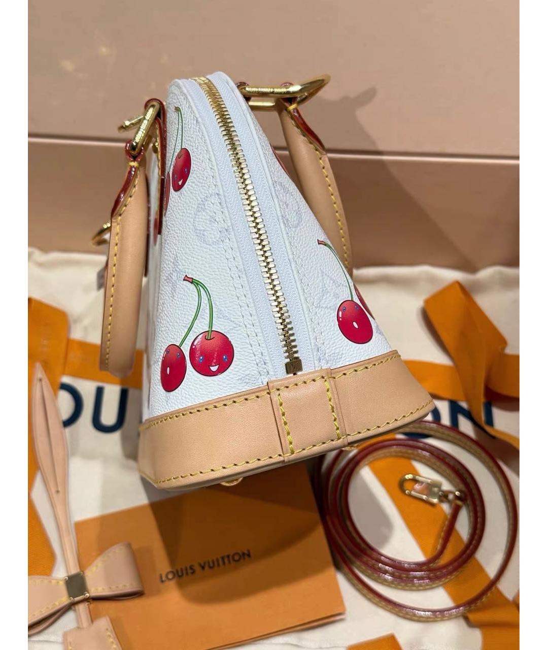 LOUIS VUITTON Бежевая канва сумка с короткими ручками, фото 5