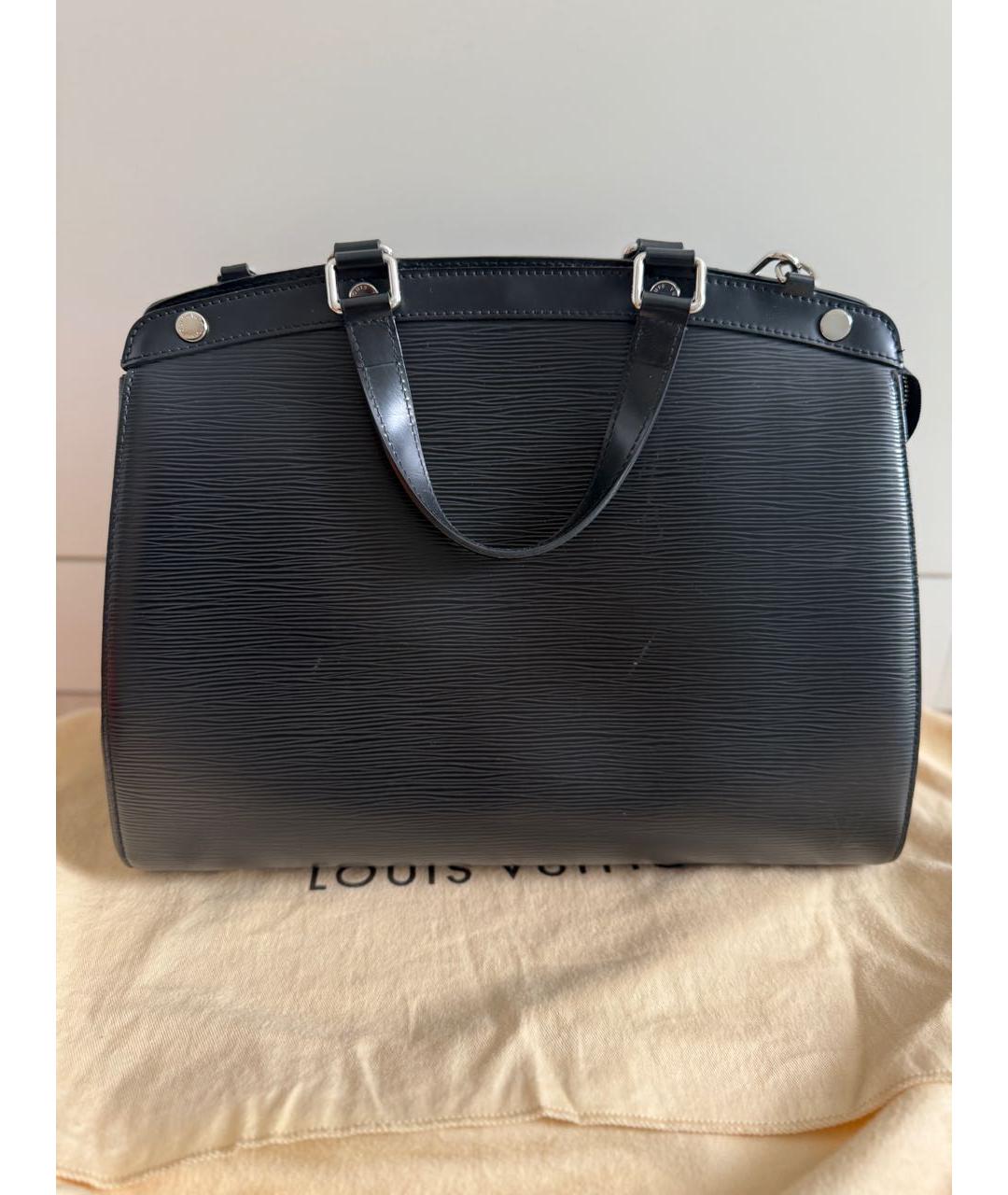 LOUIS VUITTON Черная кожаная сумка через плечо, фото 3