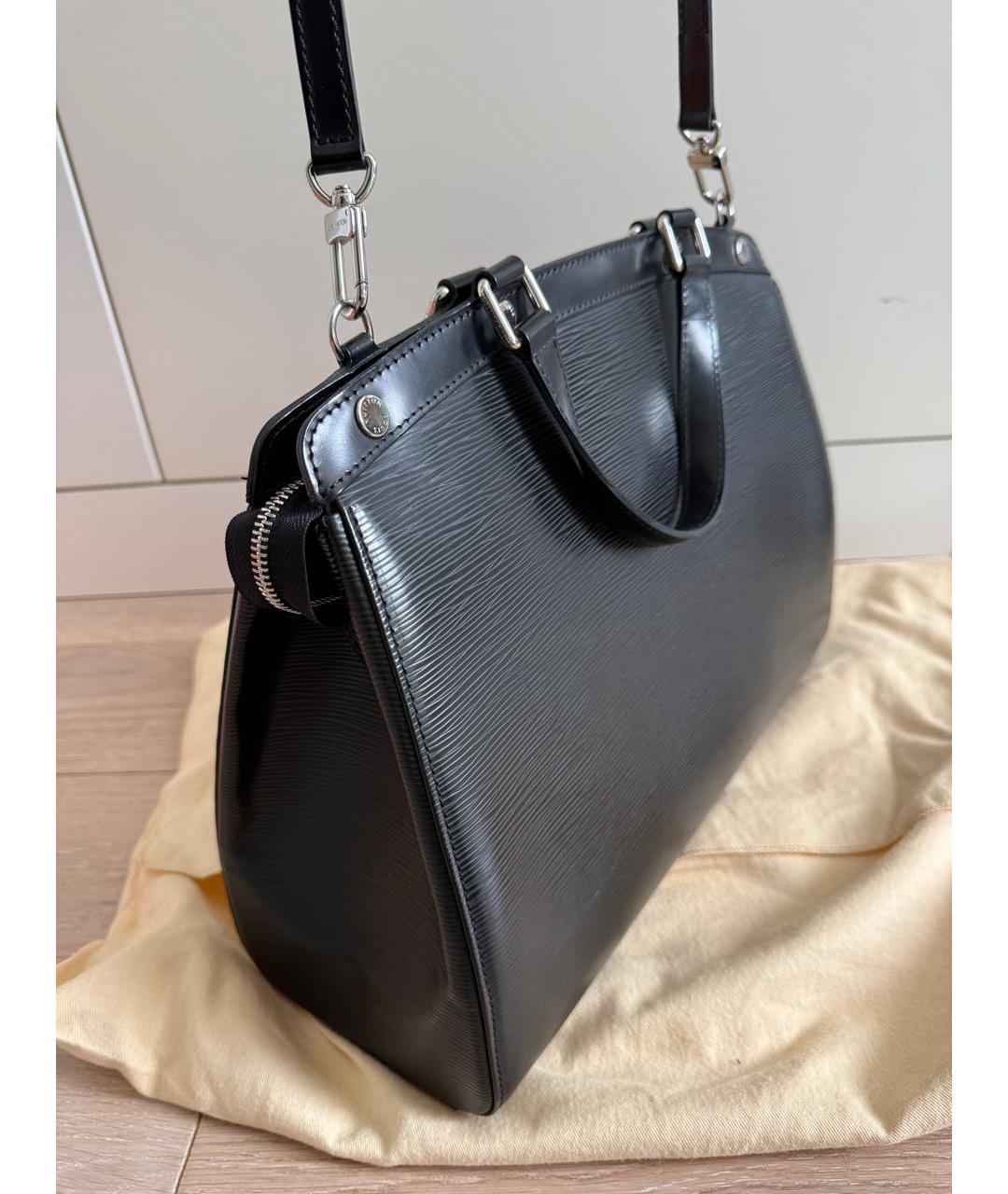 LOUIS VUITTON Черная кожаная сумка через плечо, фото 2