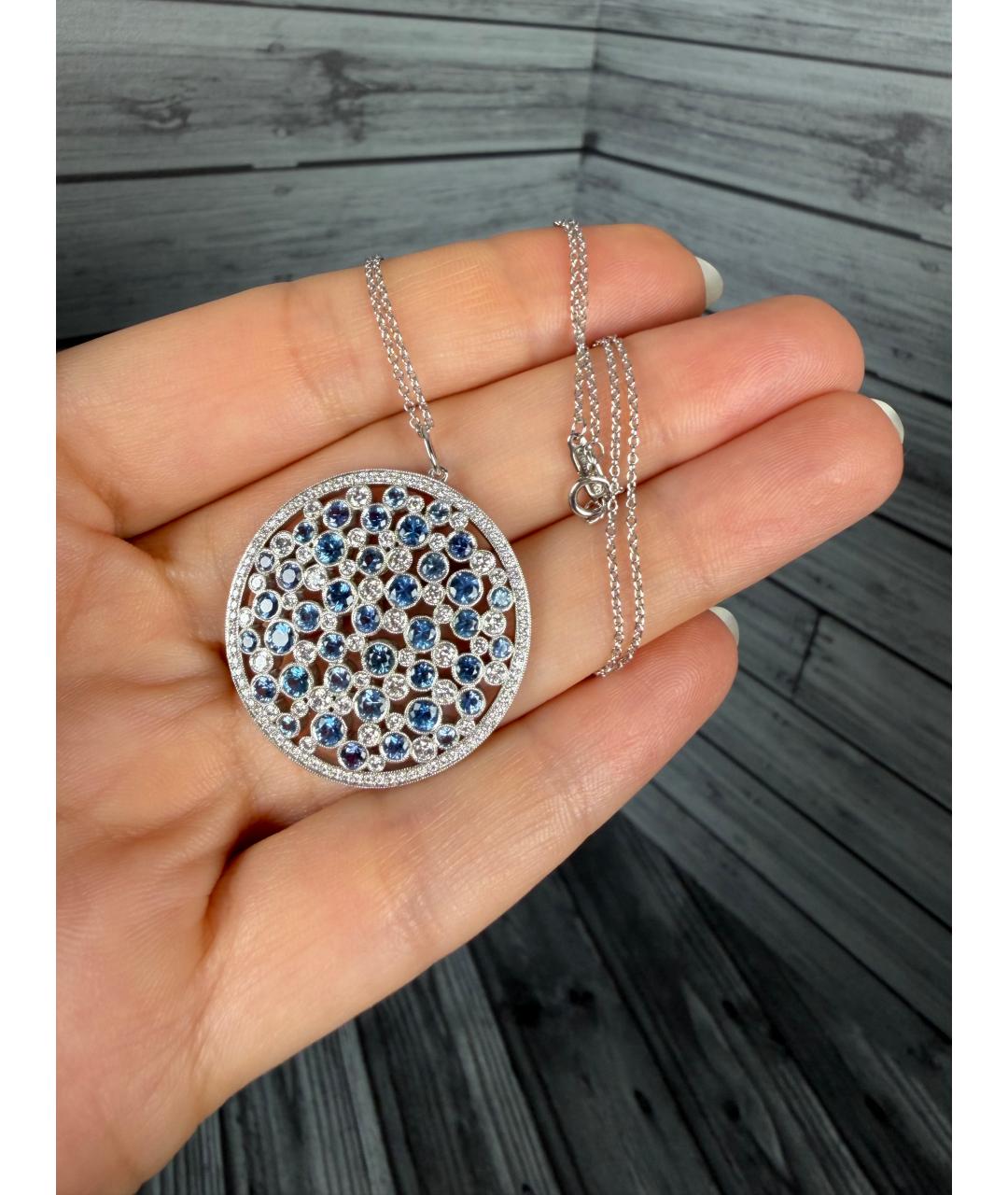 TIFFANY&CO Синее колье из белого золота, фото 2