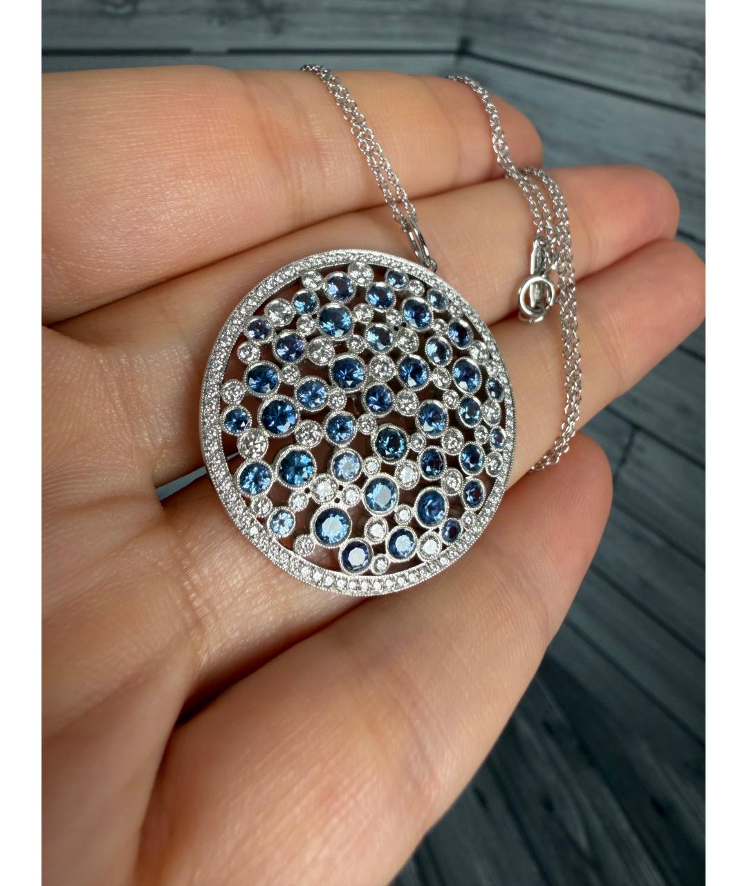 TIFFANY&CO Синее колье из белого золота, фото 3