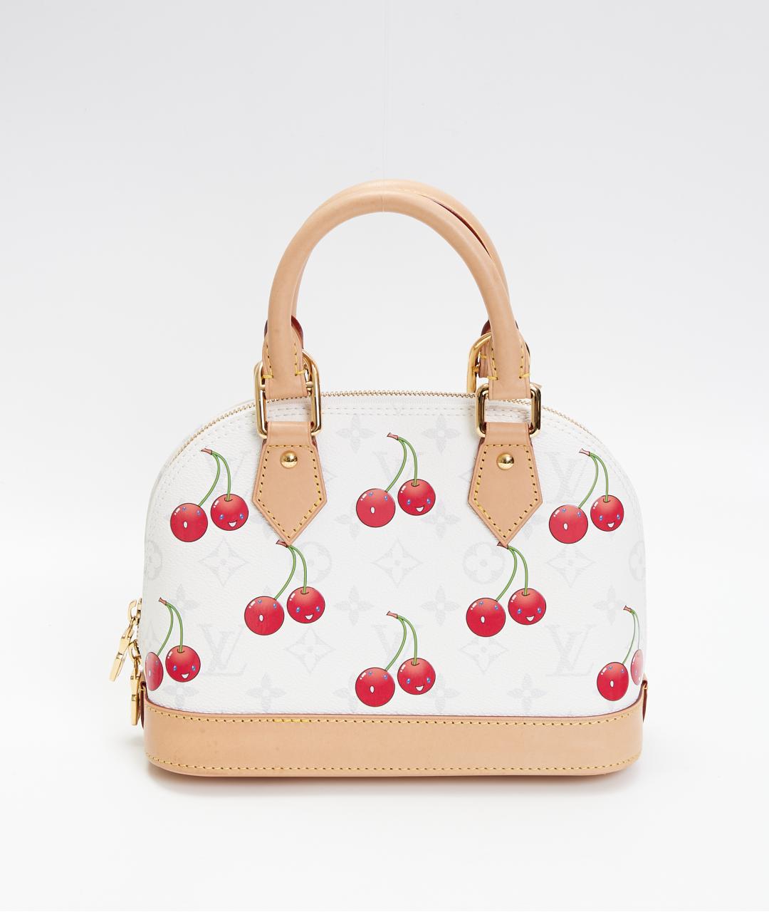 LOUIS VUITTON Белая сумка с короткими ручками из канвы, фото 7