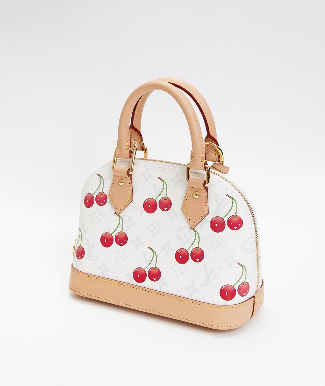 LOUIS VUITTON Белая сумка с короткими ручками из канвы, фото 2