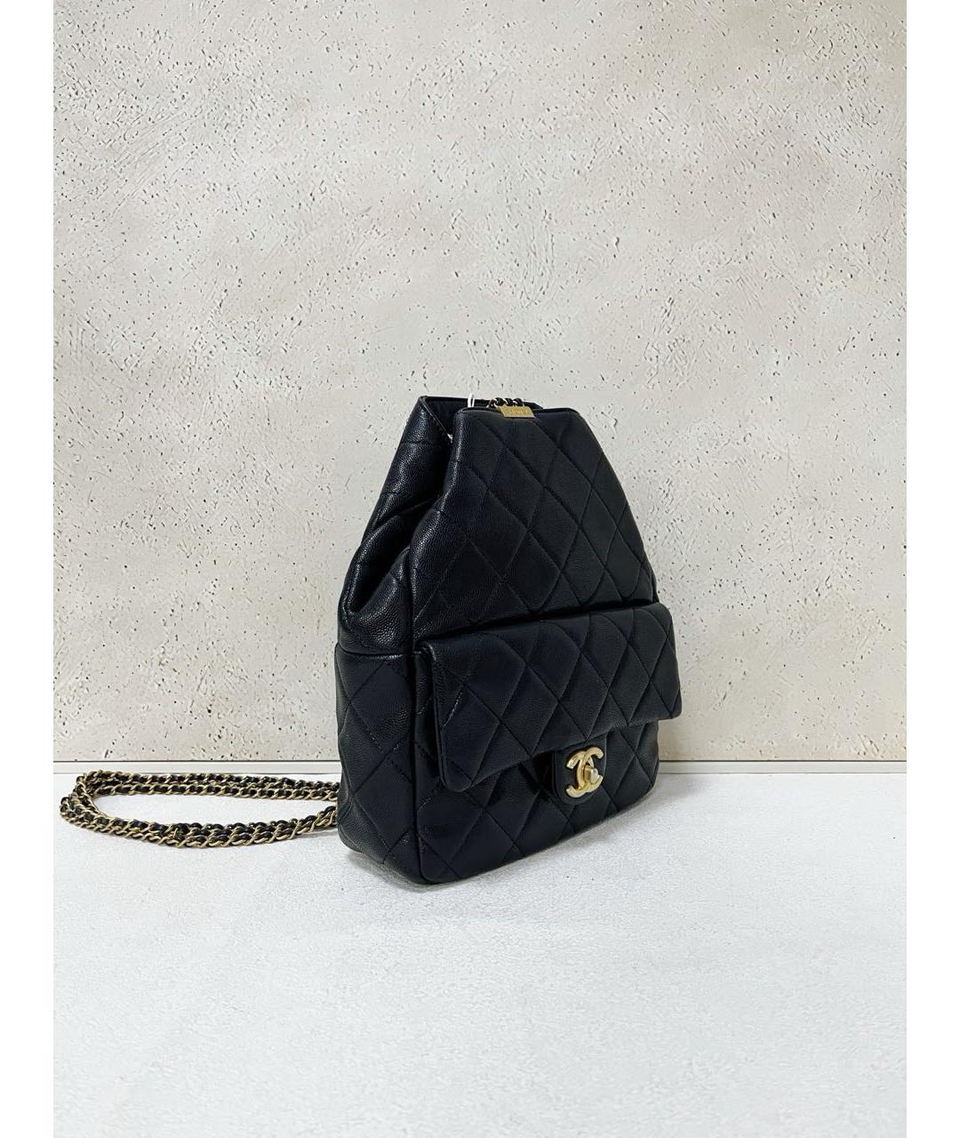 CHANEL Черная кожаная сумка через плечо, фото 4