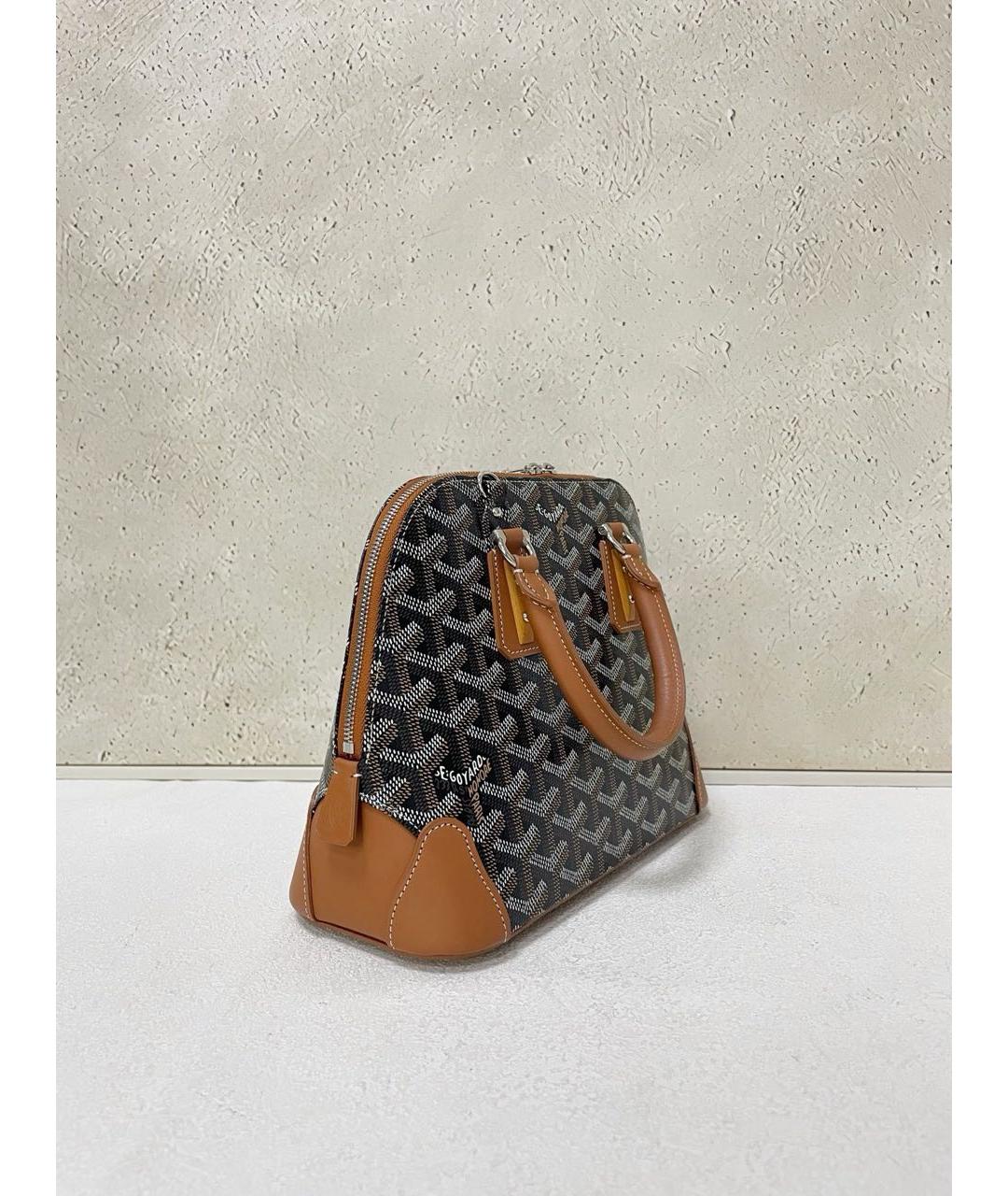 GOYARD Коричневая канва сумка с короткими ручками, фото 3