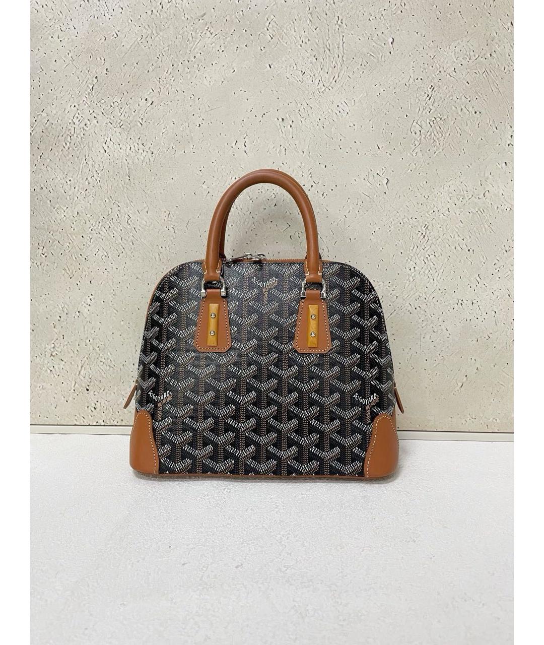 GOYARD Коричневая канва сумка с короткими ручками, фото 7