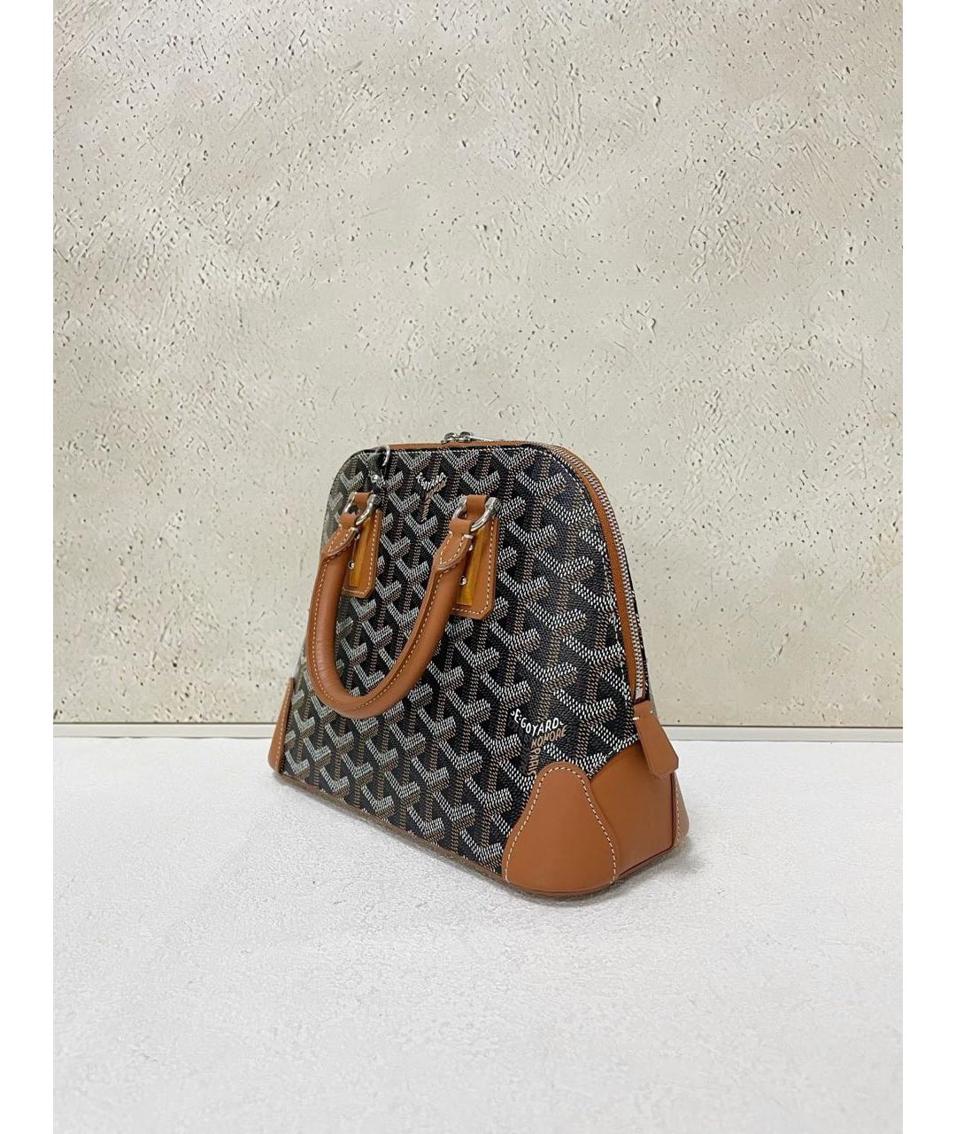 GOYARD Коричневая канва сумка с короткими ручками, фото 4
