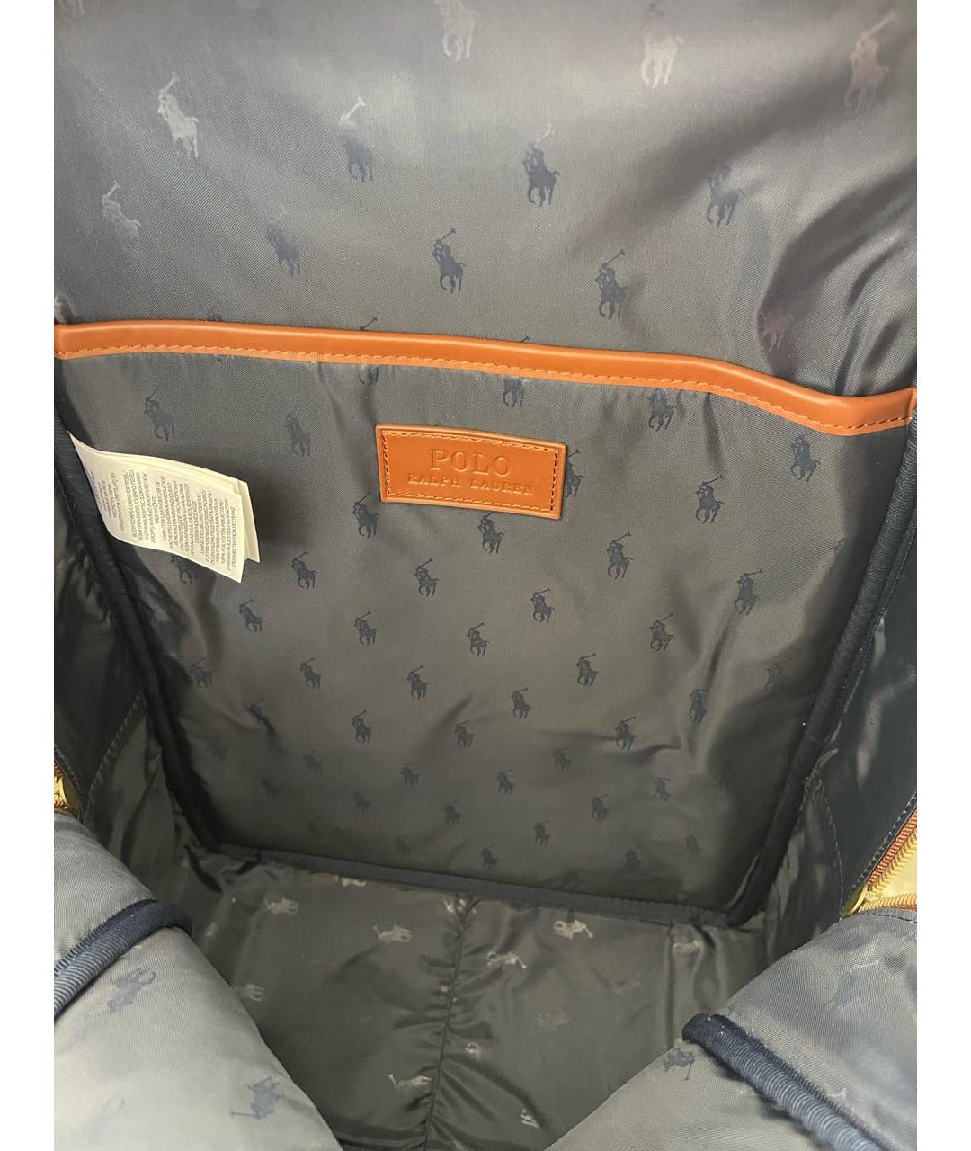 POLO RALPH LAUREN Коричневый кожаный рюкзак, фото 4