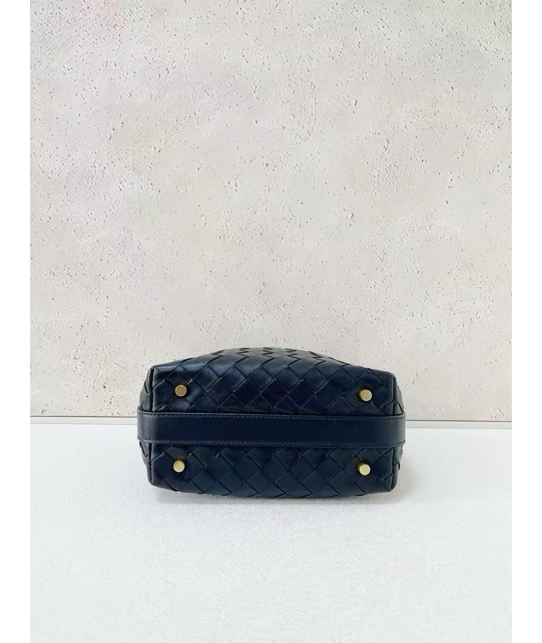 BOTTEGA VENETA Черная кожаная сумка с короткими ручками, фото 4