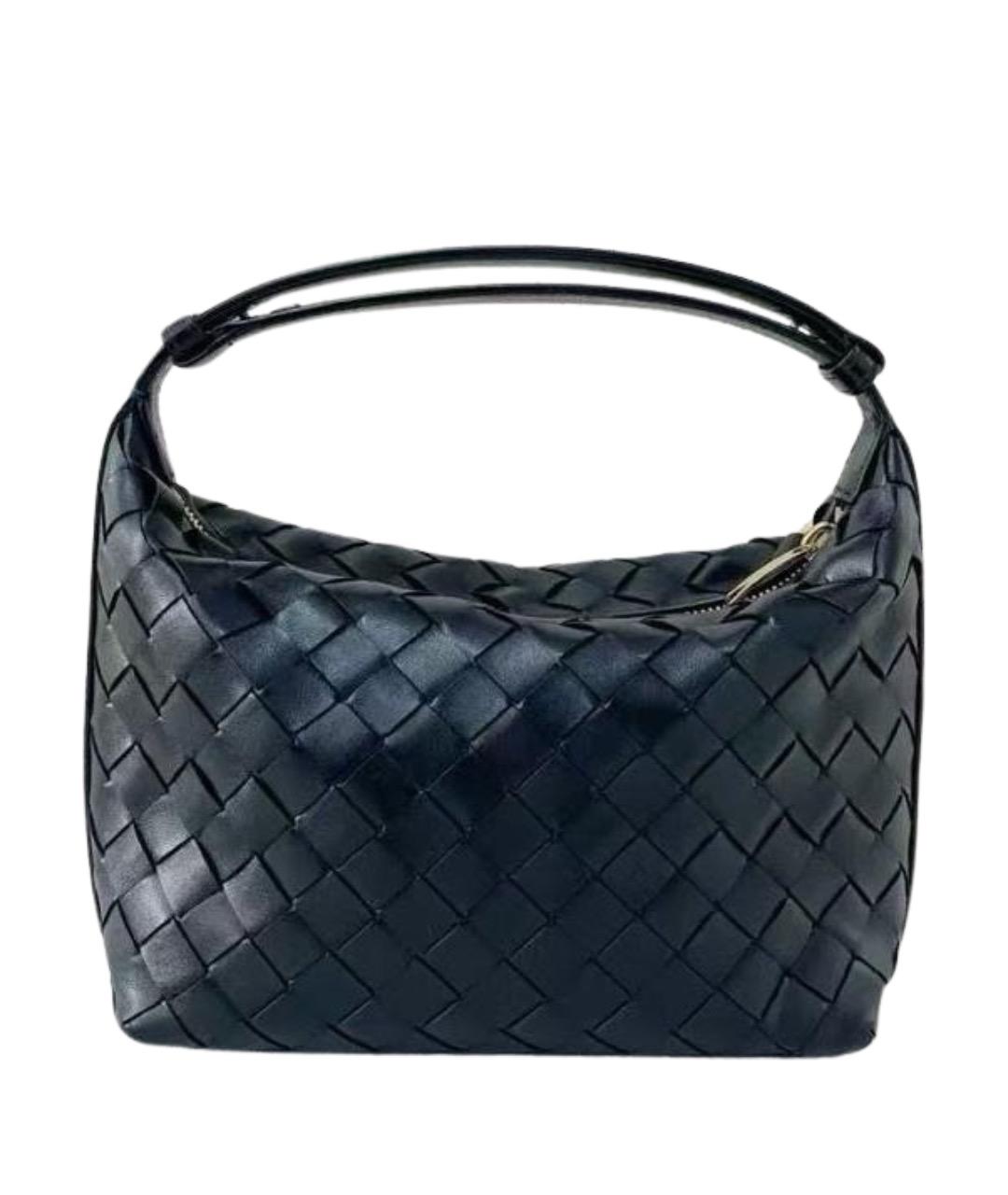 BOTTEGA VENETA Черная кожаная сумка с короткими ручками, фото 1