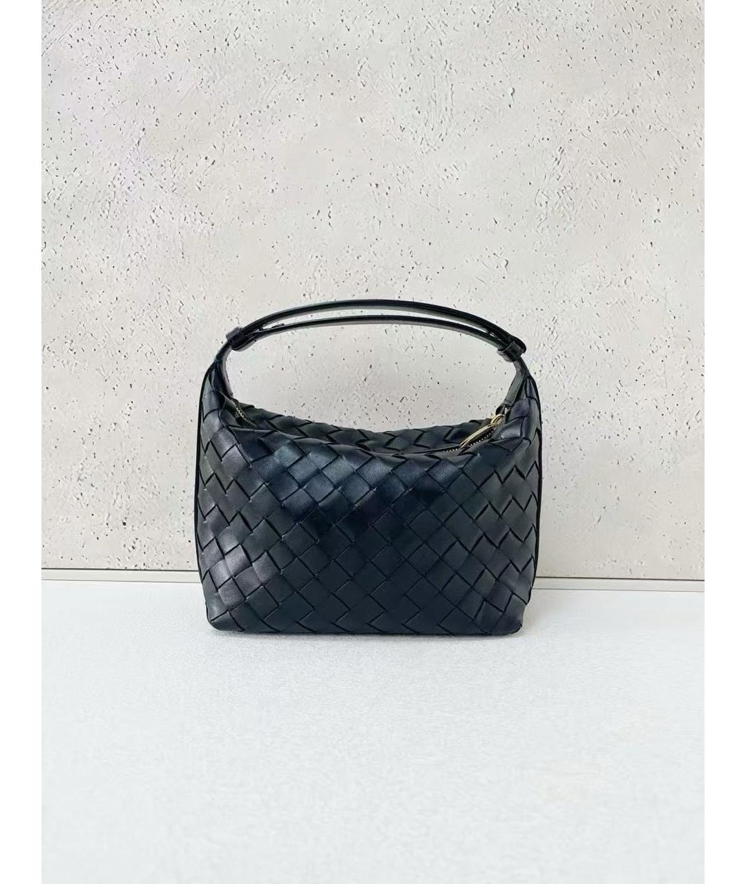 BOTTEGA VENETA Черная кожаная сумка с короткими ручками, фото 6